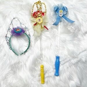 Disney Princess Crown and Wands Cinderella Belle Ariel